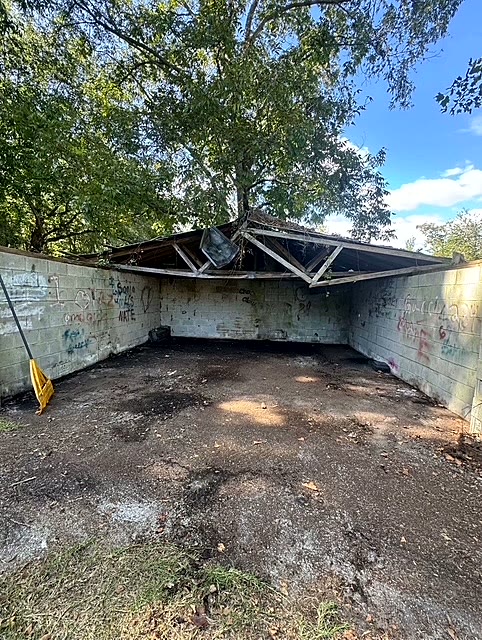 Property after carport debris and junk removal